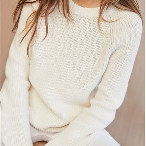 Jenni Kayne Cotton Fisherman Sweater Size S